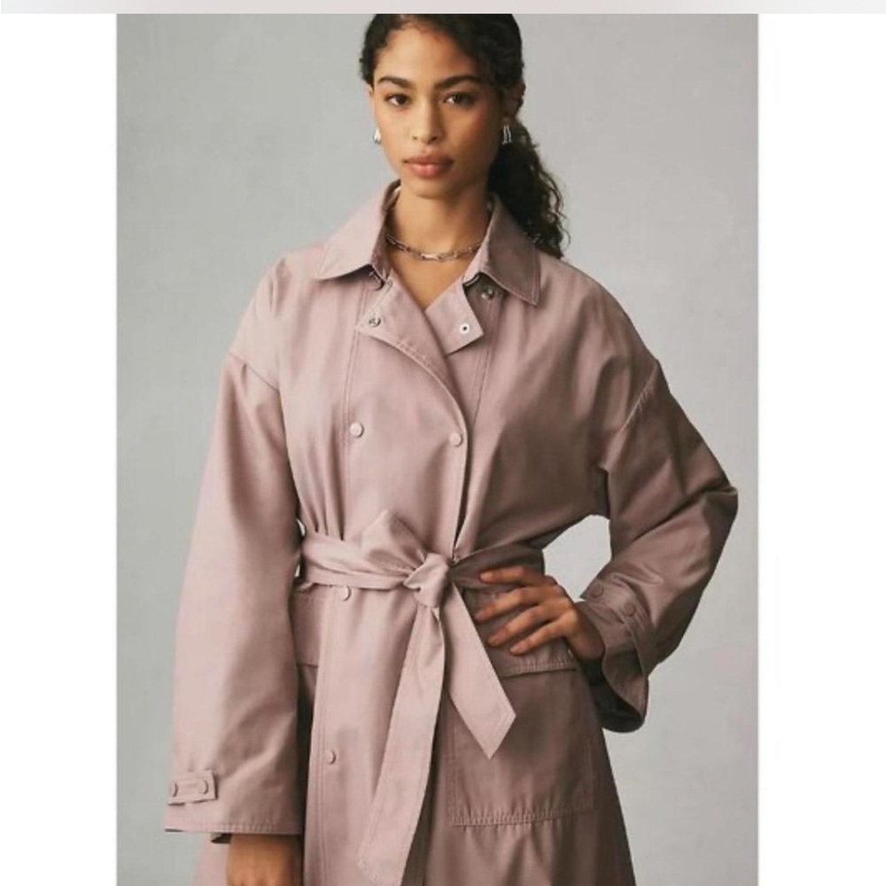 SOLD Maeve Dusty Pink Trench Coat